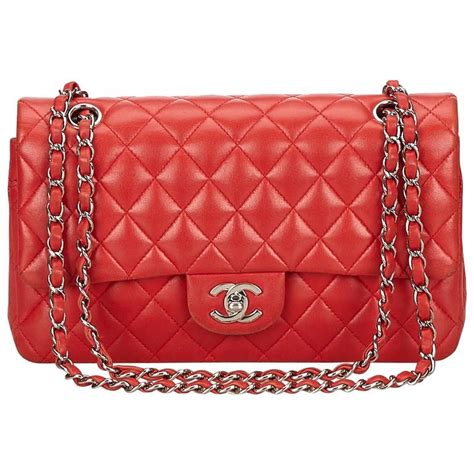 chanel red leather bag|chanel evening bags prices.